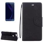 For Huawei  Honor 8 Butterflies Embossing Horizontal Flip Leather Case with Holder & Card Slots & Wallet & Lanyard(Black)