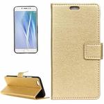 For Vivo  V5 / Y67 Litchi Texture Horizontal Flip Leather Case with Holder & Card Slots & Wallet & Photo Frame (Gold)