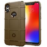 Full Coverage Shockproof TPU Case for Motorola Moto One Power (P30 Note)(Brown)