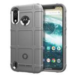 Shockproof Protector Cover Full Coverage Silicone Case for Motorola Moto P40 Play (Grey)