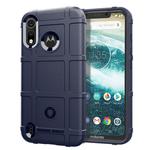 Shockproof Protector Cover Full Coverage Silicone Case for Motorola Moto P40 Play (Blue)