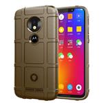 Full Coverage Shockproof TPU Case for Motorola Moto G7 Play (Brown)