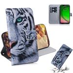 Tiger Pattern Coloured Drawing Horizontal Flip Leather Case for Motorola Moto G7 Play, with Holder & Card Slots & Wallet