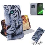 Tiger Pattern Coloured Drawing Horizontal Flip Leather Case for Motorola Moto G7 / Moto G7 Plus, with Holder & Card Slots & Wallet