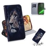 Lion Pattern Coloured Drawing Horizontal Flip Leather Case for Motorola Moto G7 / Moto G7 Plus, with Holder & Card Slots & Wallet
