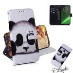 Panda Pattern Coloured Drawing Horizontal Flip Leather Case for Motorola Moto G7 / Moto G7 Plus, with Holder & Card Slots & Wallet