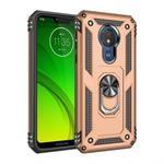 Armor Shockproof TPU + PC Protective Case for Motorola Moto G7 Power, with 360 Degree Rotation Holder (Gold)