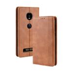 Magnetic Buckle Retro Crazy Horse Texture Horizontal Flip Leather Case for Moto Z4 Play, with Holder & Card Slots & Photo Frame(Brown)
