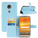 Litchi Texture Horizontal Flip Leather Case for Motorola Moto E5 Plus (Brazil / EU Version), with Wallet & Holder & Card Slots (Blue)