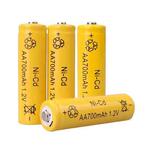 4pcs AA Rechargeable 700mAh Ni-Cd Batteries