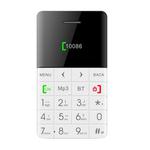 AEKU Qmart Q5 Card Mobile Phone, Network: 2G, 5.5mm Ultra Thin Pocket Mini Slim Card Phone, 0.96 inch, QWERTY Keyboard, BT, Pedometer, Remote Notifier, MP3 Music, Remote Capture(White)