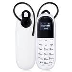 AIEK KK1 Mini Mobile Phone, English Keyboard, Hands Free Bluetooth Dialer Headphone, MTK6261DA, Anti-Lost, Single SIM, Network: 2G(White)