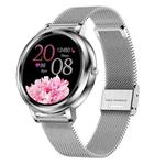 MK20 1.09 inch IPS Color Screen IP67 Waterproof Smart Watch, Support Sleep Monitoring / Heart Rate Monitoring / Blood Pressure Monitoring / Multi-sports Mode, Style: Steel Strap (Silver)