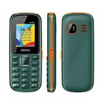 UNIWA E1808 Elder Keypad Phone, 1.77 inch SC6531E, LED Flashlight, 21 Keys, Network: 2G, Triple SIM, EU Plug (Green)