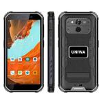 UNIWA F963 Pro Rugged Smart Phone, 4GB+64GB, 5.5 inch Android 13, Unisoc T606 Octa Core, NFC, Fingerprint Unlock, 4G Network, UK Plug (Black Grey)