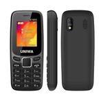 UNIWA E1805, 1.77 inch, SC6531E, 21 Keys, Support Bluetooth, Torch, FM, MP3, MP4, GSM, Dual SIM (Black)