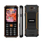 UNIWA S2 IP68 Rugged Keypad Phone, 2.4 inch Mediatek MT6261, 2500mAh Battery, 21 Keys, Network: 2G (Black+Orange)