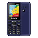 UNIWA E1801 Mobile Phone, 1.77 inch, 800mAh Battery, 21 Keys, Support Bluetooth, FM, MP3, MP4, GSM, Dual SIM(Blue)