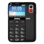 UNIWA V808G 3G Elder Mobile Phone, 2.31 inch Arc Screen, 1400mAh Battery, 21 Keys, Support Bluetooth, FM, MP3, MP4, Network: 3G, with Docking Base(Black)
