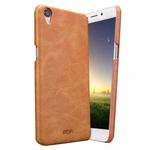 MOFI for OPPO R9 Crazy Horse Texture Leather Surface PC Protective Case Back Cover(Brown)