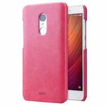 MOFI for  Xiaomi Redmi Note 4 Crazy Horse Texture Leather Surface PC Protective Case Back Cover(Magenta)