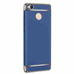 MOFI for  Xiaomi Redmi 4X Ultra-thin Three Stage Splicing Electroplating Side Protective Case Back Cover(Blue)