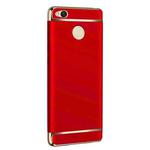 MOFI for  Xiaomi Redmi 4X Ultra-thin Three Stage Splicing Electroplating Side Protective Case Back Cover(Red)