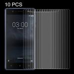 10 PCS for Nokia 3 0.26mm 9H Surface Hardness Explosion-proof Non-full Screen Tempered Glass Screen Film