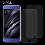 2 PCS for Xiaomi Mi 6 0.26mm 9H Surface Hardness Explosion-proof Non-full Screen Tempered Glass Screen Film