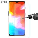 2 PCS ENKAY Hat-prince 0.26mm 9H  2.5D Curved Edge Tempered Glass Film for OnePlus 6T & 7