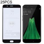 25 PCS 9H 5D Full Glue Full Screen Tempered Glass Film for OPPO R11