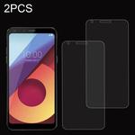 2 PCS for LG Q6 0.26mm 9H Surface Hardness Explosion-proof Full Screen Tempered Glass Screen Film