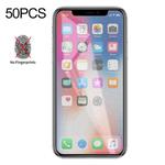 For iPhone X / XS / iPhone 11 Pro 50pcs Matte Frosted Tempered Glass Film, No Retail Package