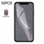 For iPhone XR / iPhone 11 50pcs Matte Frosted Tempered Glass Film, No Retail Package