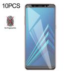 10 PCS Non-Full Matte Frosted Tempered Glass Film for Galaxy A8+ (2018)