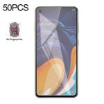 50 PCS Non-Full Matte Frosted Tempered Glass Film for Galaxy A60, No Retail Package