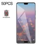 50 PCS Non-Full Matte Frosted Tempered Glass Film for Huawei P20, No Retail Package