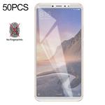 50 PCS Non-Full Matte Frosted Tempered Glass Film for Xiaomi Mi Max 3 , No Retail Package