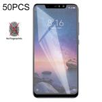 50 PCS Non-Full Matte Frosted Tempered Glass Film for Xiaomi Redmi Note 6 Pro, No Retail Package
