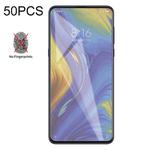 50 PCS Non-Full Matte Frosted Tempered Glass Film for Xiaomi Mi Mix 3, No Retail Package