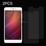 2 PCS for Xiaomi Redmi Note 4X 0.26mm 9H Surface Hardness Explosion-proof Non-full Screen Tempered Glass Screen Film
