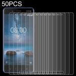 50 PCS 0.26mm 9H 2.5D Tempered Glass Film for Nokia 8, No Retail Package