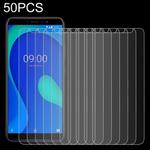 50 PCS 0.26mm 9H 2.5D Tempered Glass Film for Wiko Y80, No Retail Package