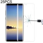 25 PCS For Galaxy Note 8 0.3mm 9H Surface Hardness 3D Curved Silk-screen Full Screen Tempered Glass Screen Protector (Transparent)