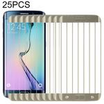 25 PCS For Galaxy S6 edge 0.3mm 9H Surface Hardness 3D Explosion-proof Colorized Electroplating Tempered Glass Full Screen Film (Gold)