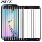 25 PCS For Galaxy S6 Edge 0.3mm 9H Surface Hardness 3D Curved Full Screen Cover Explosion-proof Tempered Glass Film (Black)