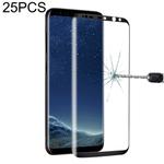 25 PCS Full Screen Tempered Glass Screen Protector For Galaxy S8 / G9500 (Black)