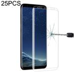 25 PCS For Galaxy S8 Plus Full Screen Edge Glue Tempered Glass Screen Protector (Transparent)