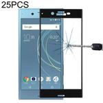 25 PCS For Sony Xperia XZs 0.33mm 9H Surface Hardness 3D Curved Full Screen Tempered Glass Screen Protector (Black)