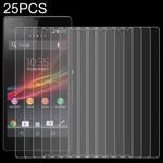25 PCS For Sony Xperia Z / L36h 0.26mm 9H Surface Hardness 2.5D Tempered Glass Film